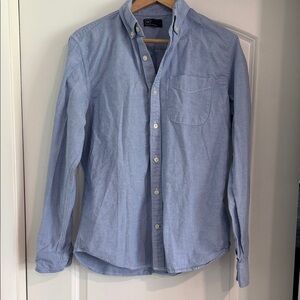 Gap men’s S Light Blue Oxford Button-Up Shirt Polo Top Preppy Casual EUC